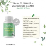 Reduceri medicale: Vitamin D3 20.000ui + K2 MK7 200 mcg 180 Pastile