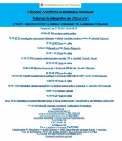 Cursul nr. 4 de Medicina Integrativa - Diabetul, obezitatea si sindromul metabolic. Tratamente integrative de ultima ora. 27.05.2017
